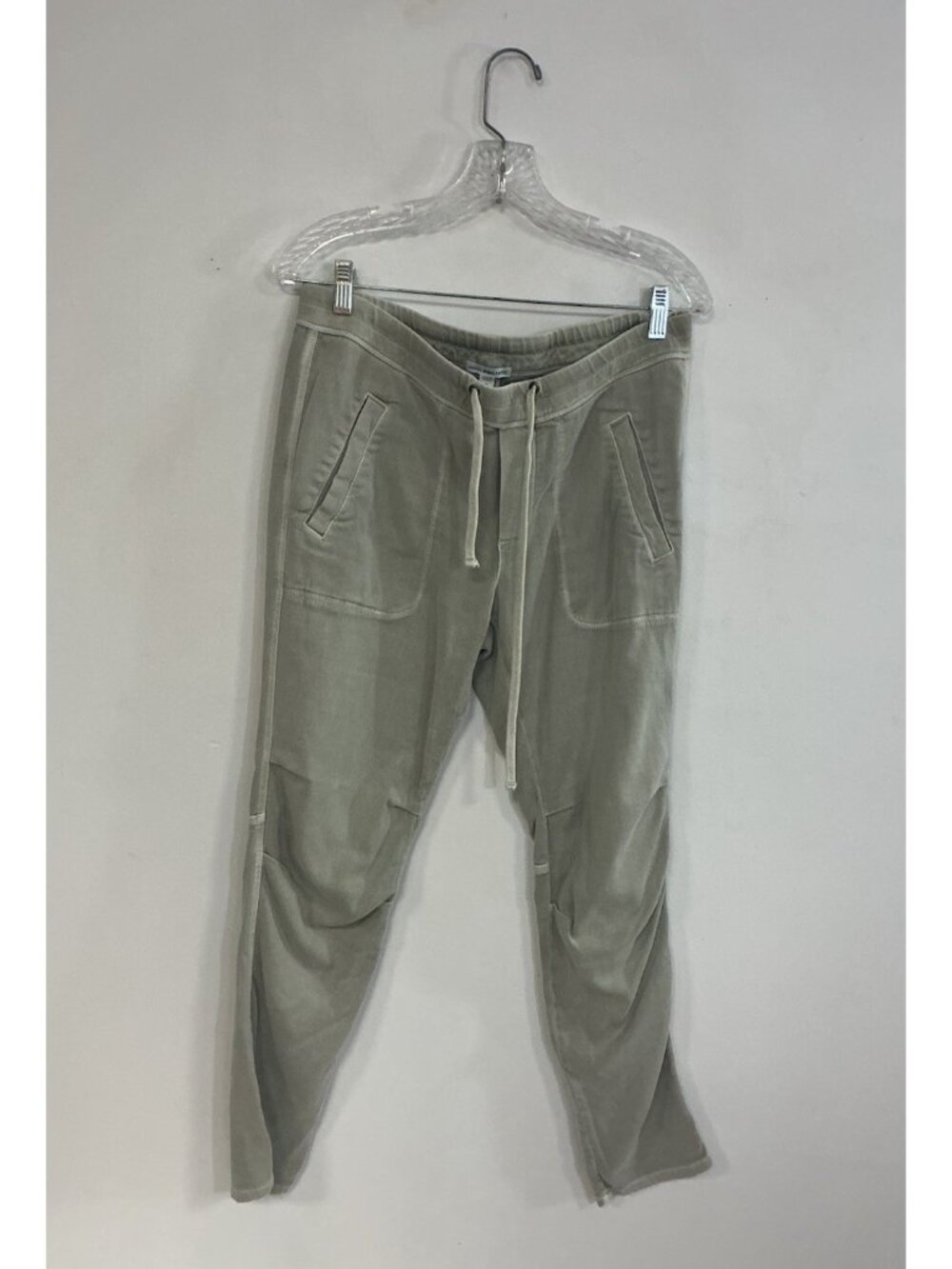 James Perse Utility Jogger Pants Beige Made USA Womens 2